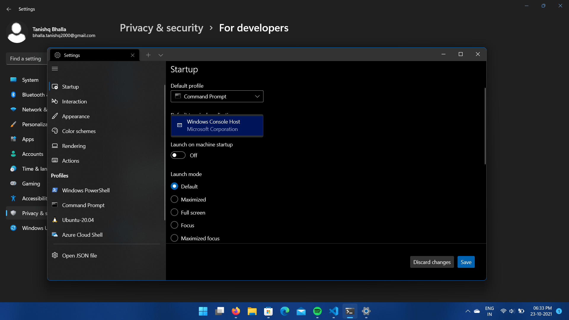 With Default Terminal set to Windows Terminal - Use start-process to launch PWSH in the... 0f03d149-071a-4751-acc6-9ce9c84b4327?upload=true.png