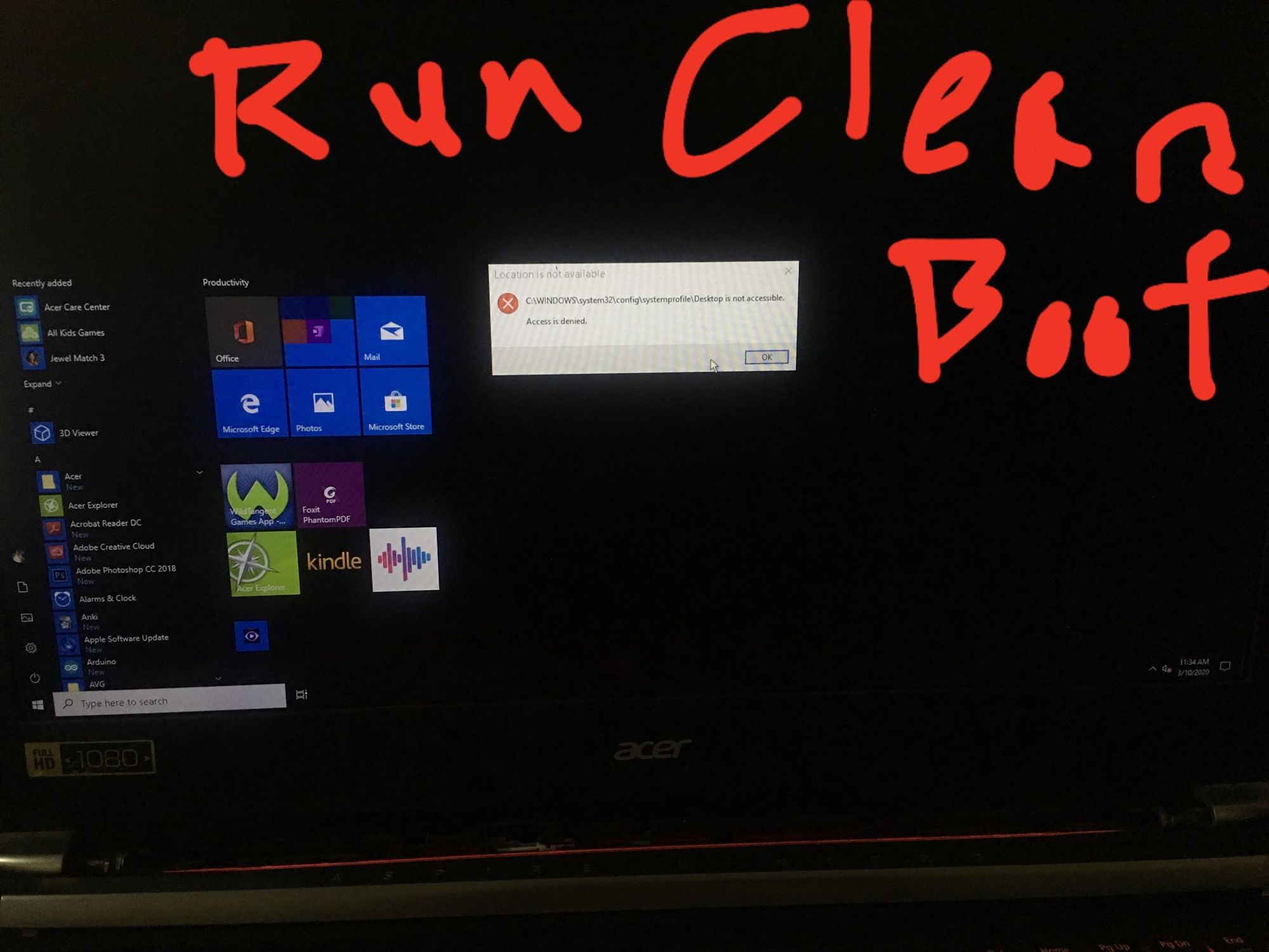 Logged in, screen is black/blank/empty, I can see/use the mouse, no taskbar, no desktop... 0f1164cb-8364-4345-b7b1-b9c380c9d823?upload=true.jpg