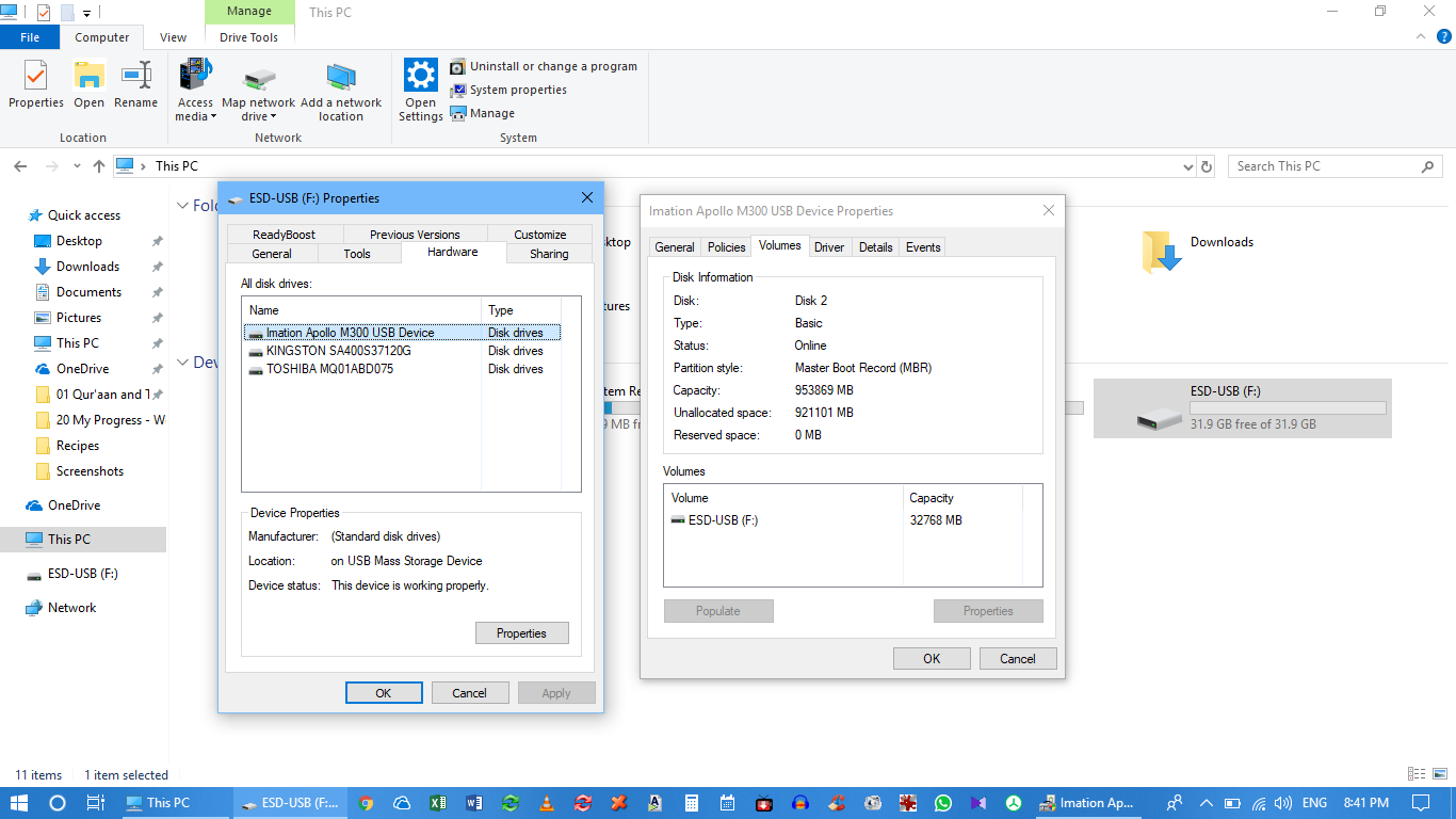 My 1TB External Hard Disk Drive has been reduced to 31.9 GB after I downloaded the Win 10... 0f2265b6-6781-4741-869a-fffb3df6c916?upload=true.png