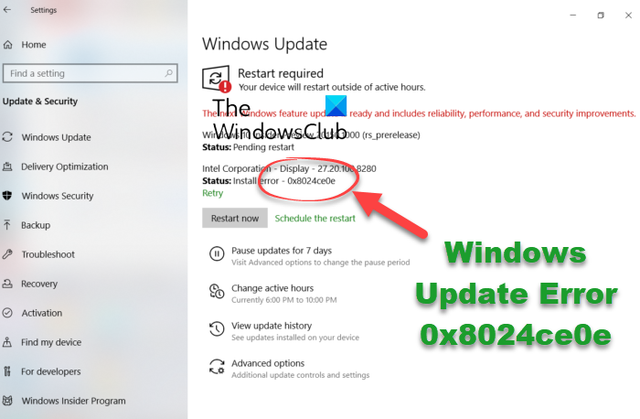 0x8024ce0e, Failed to install Windows Update 0x8024ce0e.png