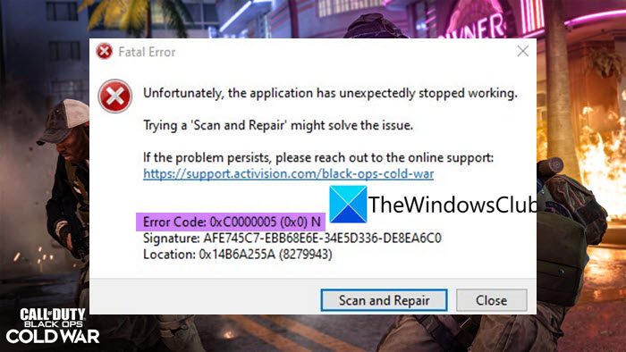 Fix Error Code 0xC0000005 (0x0) N in COD Black Ops Cold War 0xC0000005-0x0-N.jpg