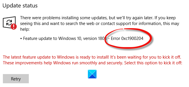 Fix Windows Upgrade error 0xc1900204 0xc1900204.png