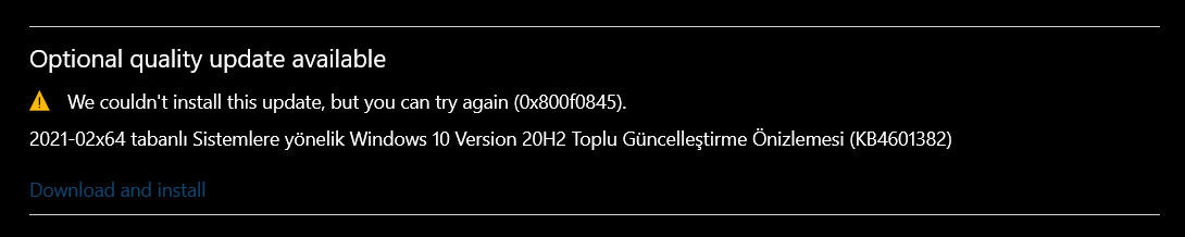 I have this error that we couldnt do the update properly but we can try again but it never... 10672209-6c82-4931-b0bd-d318a822b4e3?upload=true.png