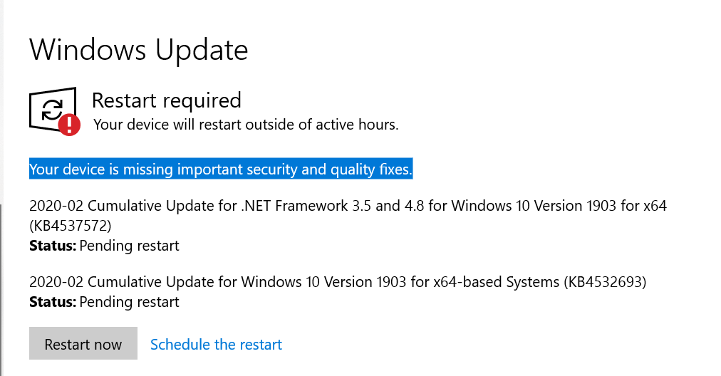 "Your device is missing important security and quality fixes." 10ccbd66-eacb-4e6d-9acf-8edf69914988?upload=true.png