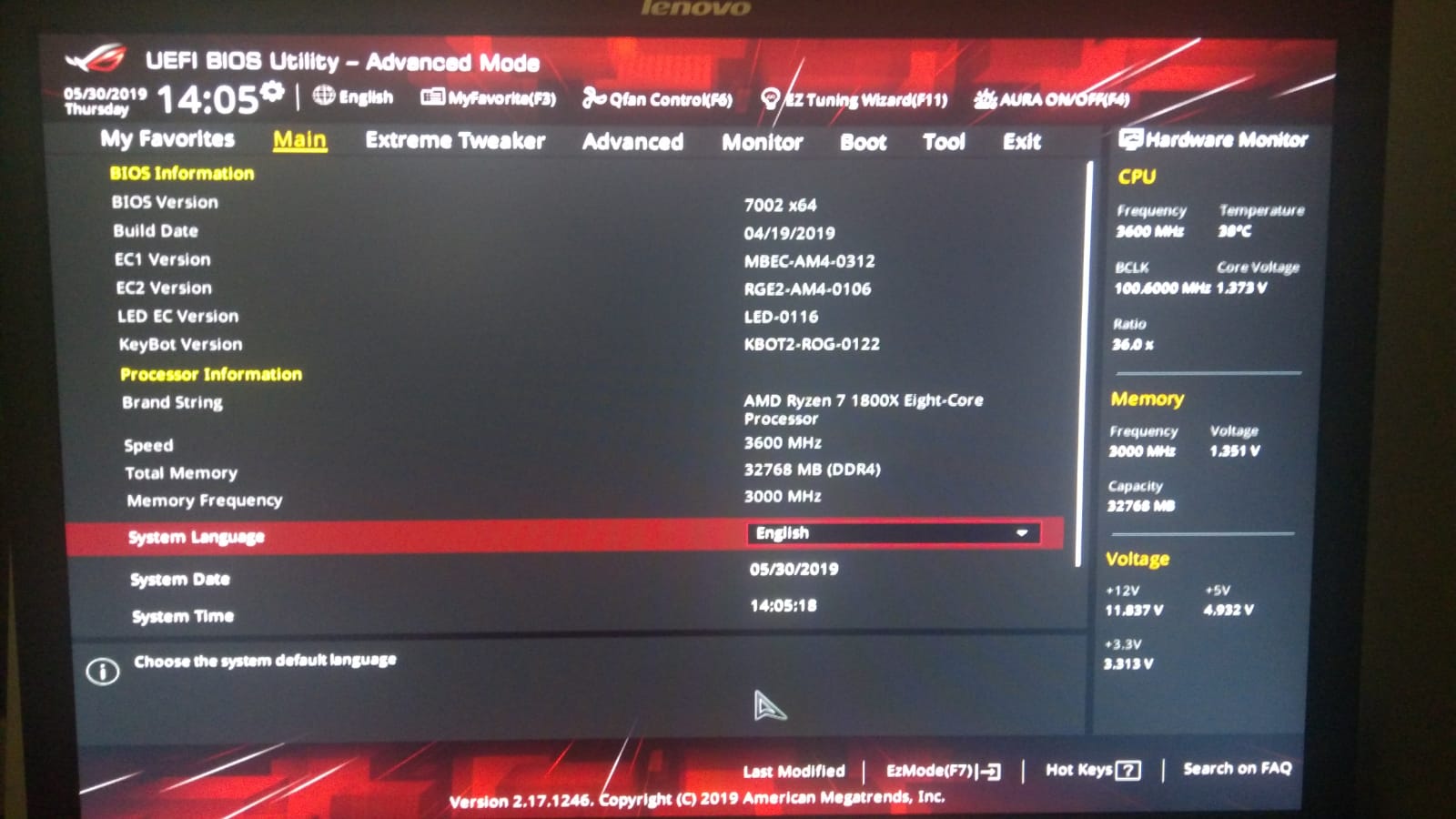 Windows 10 1903 - Error reading ram speed 110b452d-2401-4f8a-bfa2-aaa78ae444e0?upload=true.jpg