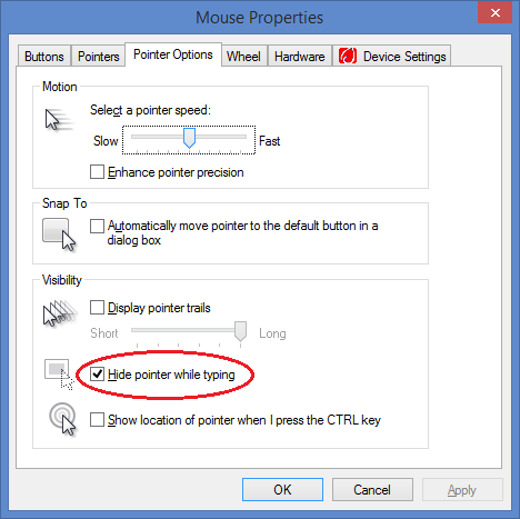 My pointer sometimes floats, flies, skips left and right, and hides on the side of screen 112873d1485974678t-mouse-settings-hide-pointer-while-typing-has-no-effect-zk0pz.png