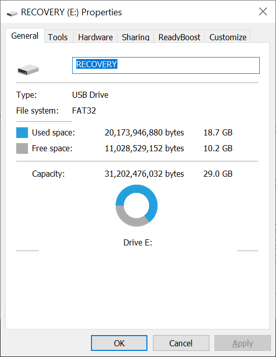Recovery Media Creator on Dell Inspiron 3671 requires >16 GB USB flash drive 1197cf68-fa88-496f-a5e0-5a282b1401de?upload=true.png