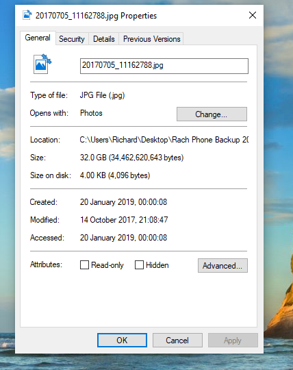 Windows 10 showing the wrong file size in version 10.0.17135 11a51468-0002-4924-93b8-6b37156c158e?upload=true.png