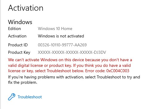 Windows 10 Home Activation Error 0xC004C003 and 0x803fa067 11e19aa6-2df0-4168-bd55-1aa2078a2840?upload=true.jpg