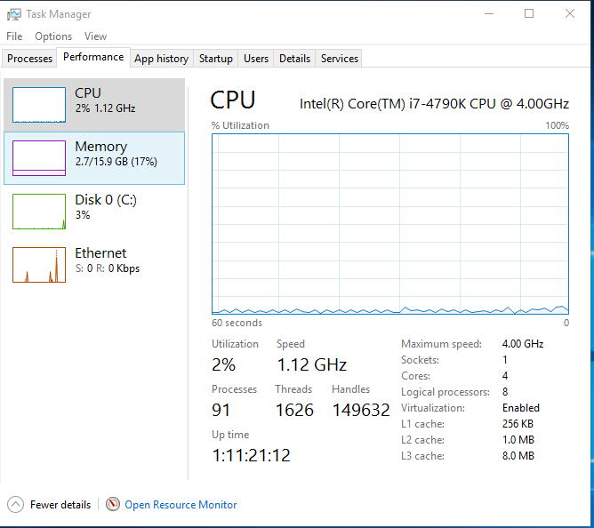 In task manager only one core and 1 logical processor shows up and I cannot change it in... 120294d1486504184t-only-showing-using-1-core-out-4-core-processor-cpu.png