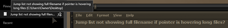 Adjust taskbar hover-over bubbles to show only vertical list of file names 120353d1486561645t-jump-list-not-showing-full-filename-if-pointer-hovering-long-files-000268.png