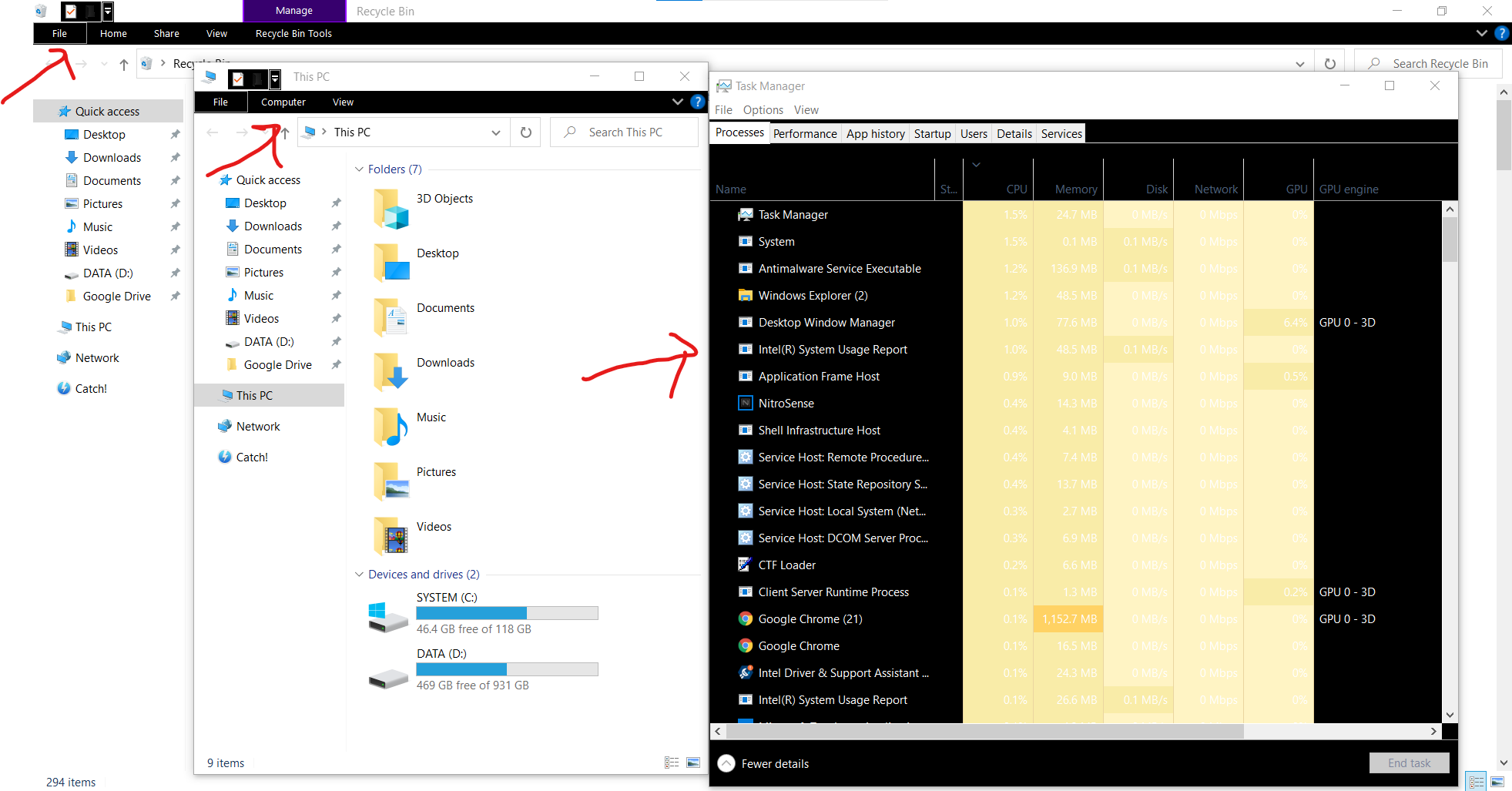 Some part of the taskbar and folder is in color inverted Windows 10 124d27a2-e132-4ddb-971b-9a1ae035498f?upload=true.png