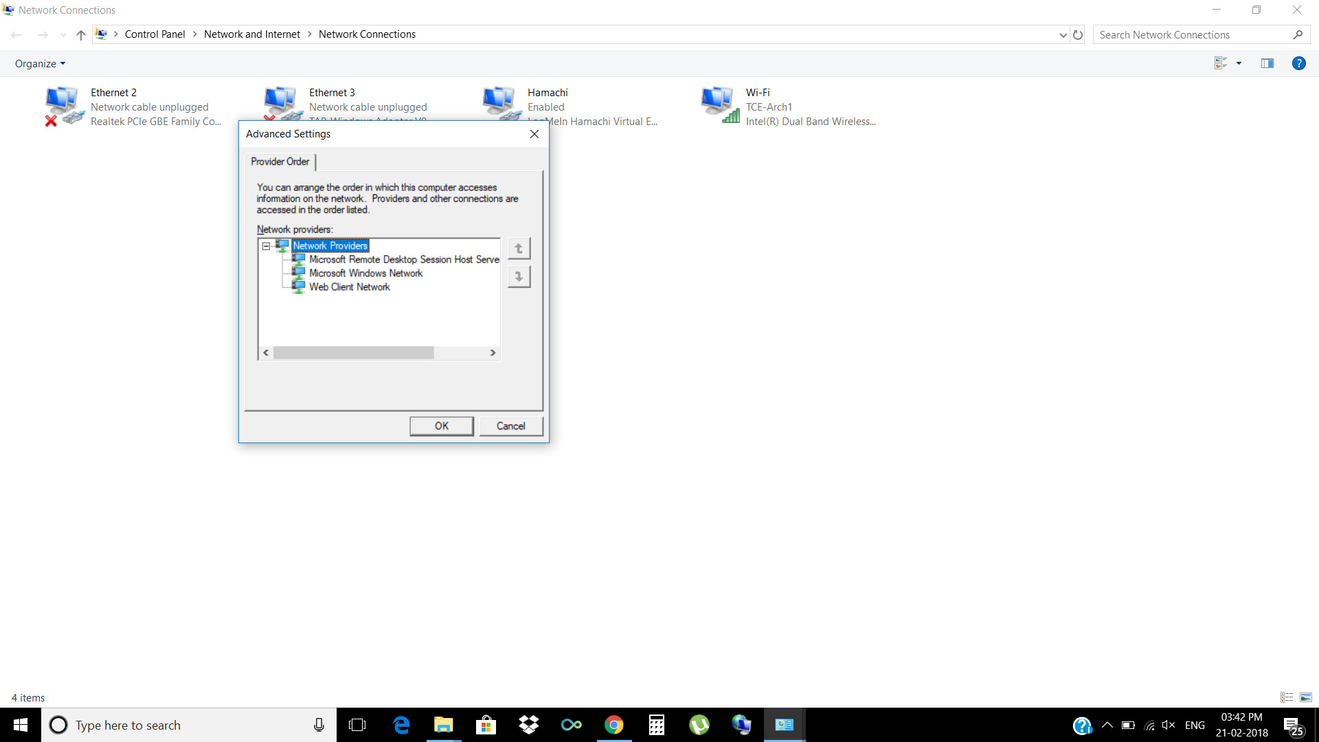 Adapter and Binding options missing in Windows 10 1293c5aa-348f-47c2-8ad6-4396dc4f5723?upload=true.png