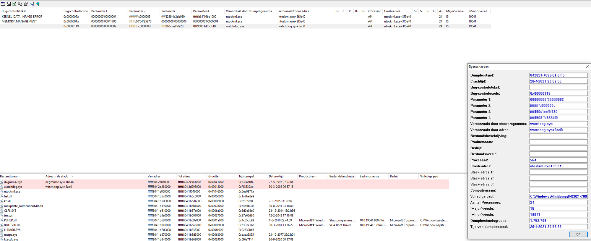 Getting VIDEO_SCHEDULER_INTERNAL_ERROR BSOD, BluescreenView states the file names:... 12b71efd-061e-4a33-858e-e4bb8e23dc30?upload=true.png