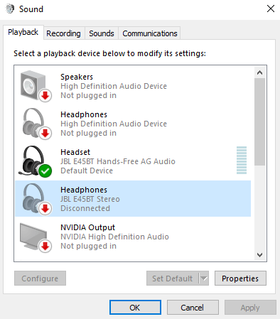 Handsfree Audio the only option in Windows 10, cannot connect to stereo says it's disconnected 12b99653-3cb9-4a7f-b39a-000969c001ef?upload=true.png