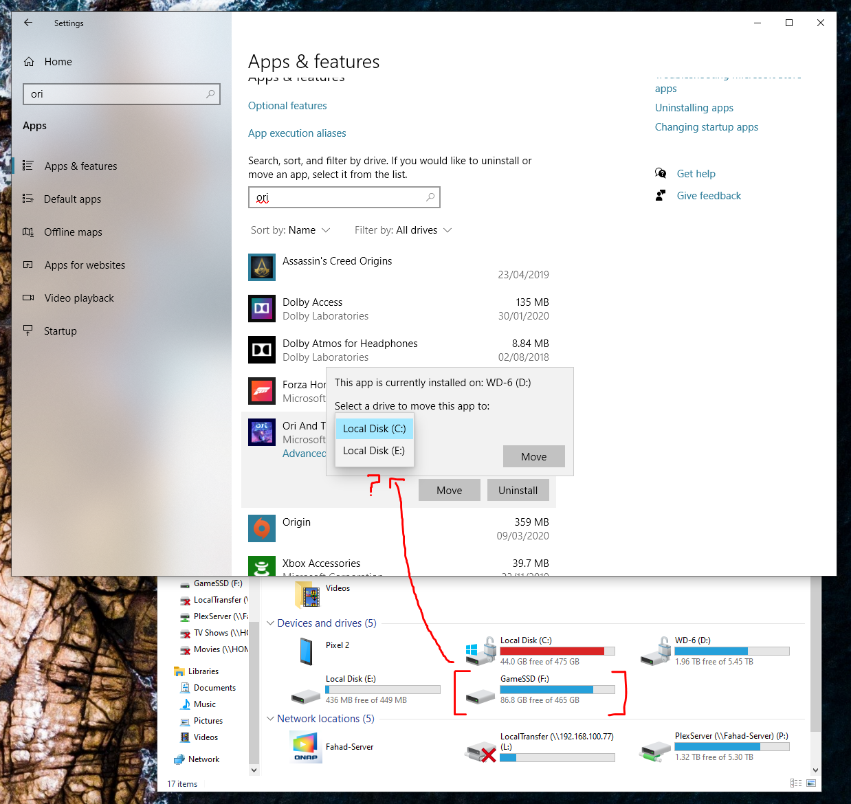 Internal SSD showing in This PC but not in Windows Settings 12f2a233-3b81-49cf-ae44-5c975ad6133e?upload=true.png