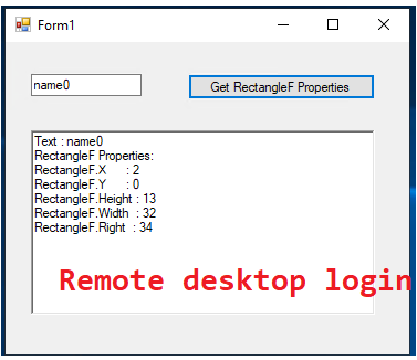 Region Getbounds Graphics Has Different Values In Local And Remote Desktop In C Windows Forms