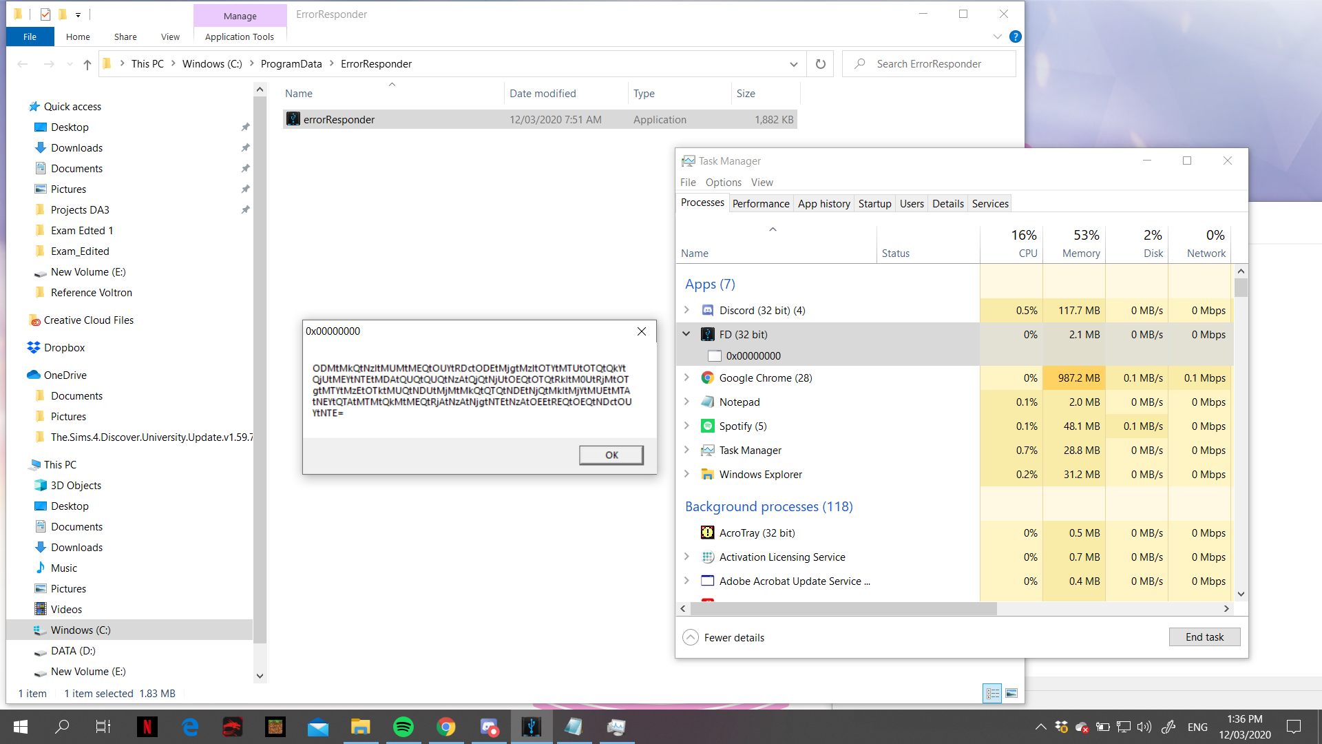 I received an unknown error that pops out randomly. error 0x00000000 138f9457-933f-445c-a17d-2c8076b57073?upload=true.png