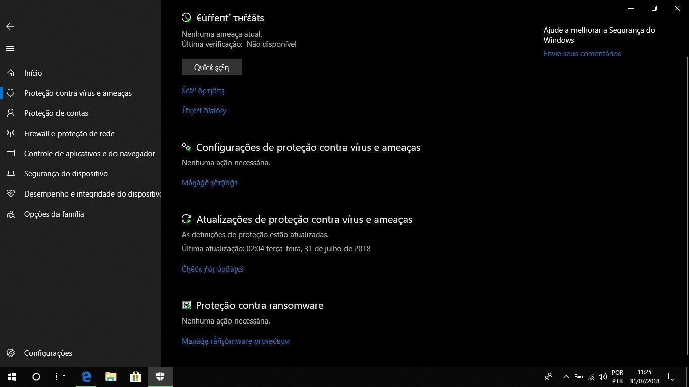 Weird characters in "Windows Defender" and "Settings" apps 141b27fd-9061-4228-b38b-e9cebf396344?upload=true.jpg