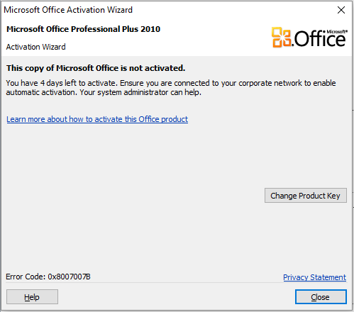 office 2013 will not activate with product key