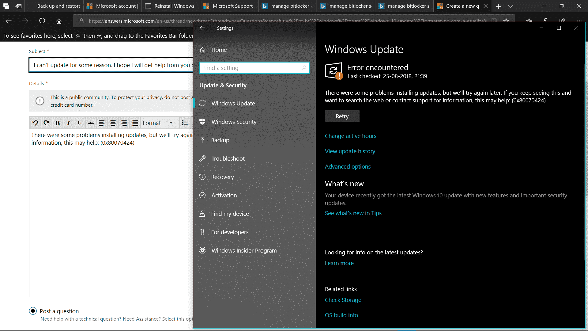 I can't update for some reason. I hope I will get help from you guys. Thank you. please let... 1473331b-4360-4e5a-8318-0e8624160b62?upload=true.png