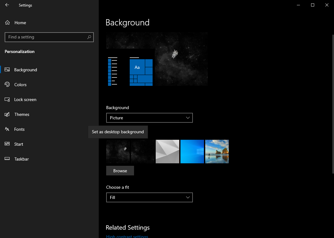 Can't set two different backgrounds in Windows Display Settings 14b507de-f933-4aec-96c2-42fc014889ee?upload=true.png