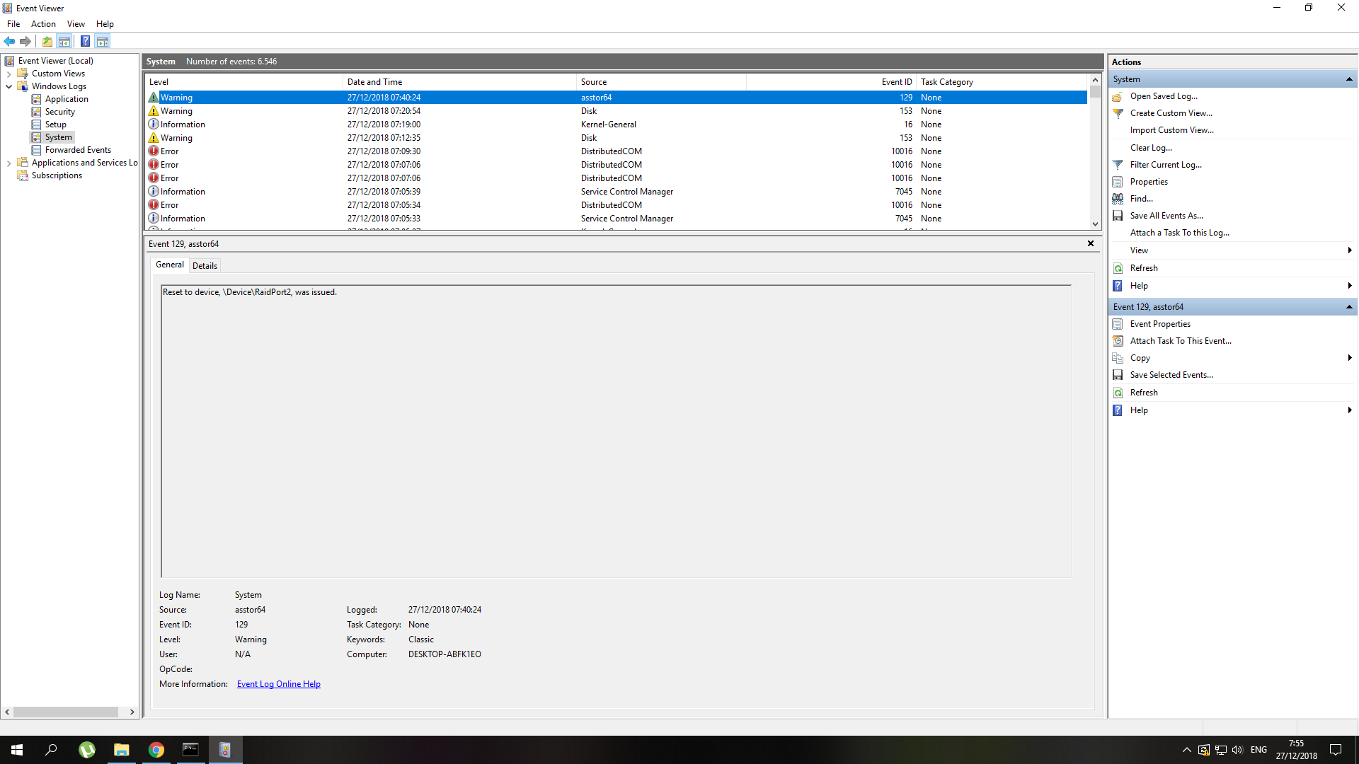 Reset to device, \Device\RaidPort2, was issued. 14e993ad-35ae-49ab-857e-cf0816f2afb7?upload=true.png