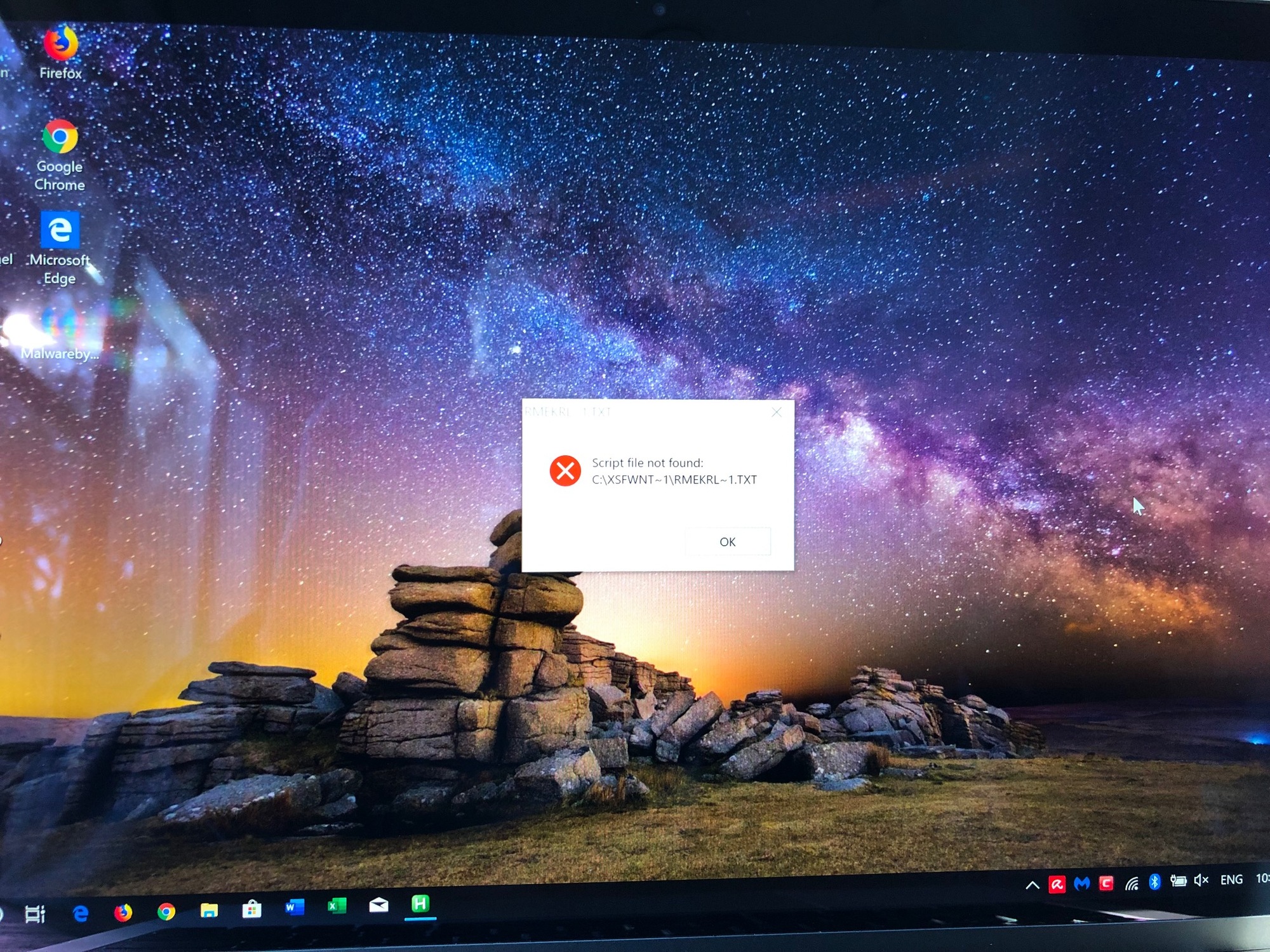 Please assistance in resolving this problem - Windows Script Host error popping up, Script... 1522273f-2aaa-40a1-bcfc-778b243c22e1?upload=true.jpg