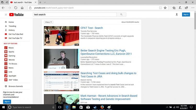 Search results from the Search Pane, on the Right side bar of Edge browser, doesn't display... 154742d1506216099t-youtube-search-results-edge-browser-youtube-search1.jpg
