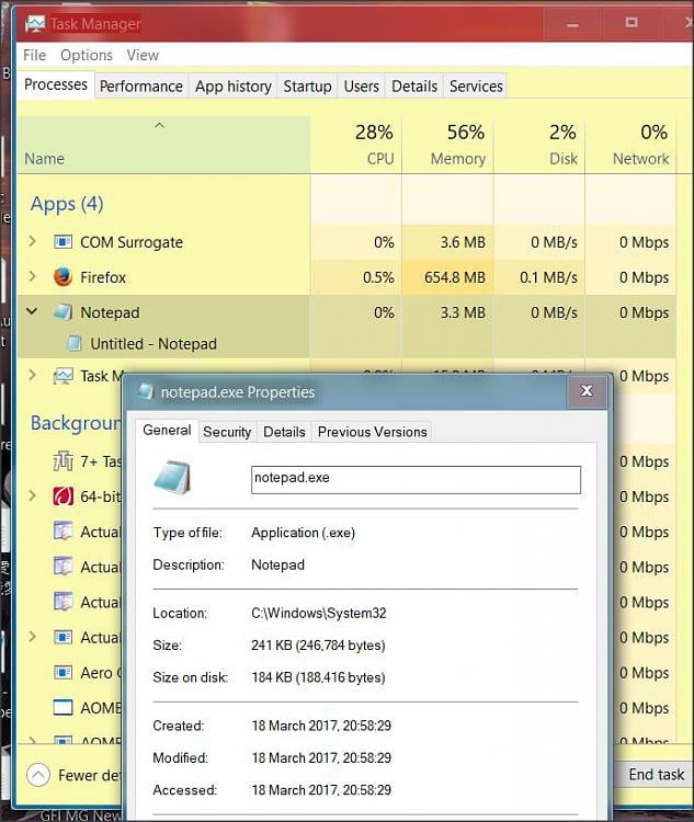 A Windows process called dwm.exe is consuming more than 40% of my GPU. 157410d1507670613t-notepad-consuming-cpu-40-a-1.jpg