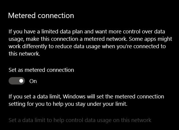 Office 365 / Outlook Metered Connection Fix - Windows 10 1597614538t-no-method-disable-outlook-365-metered-connection-warning-0816-set-metered-connection.jpg