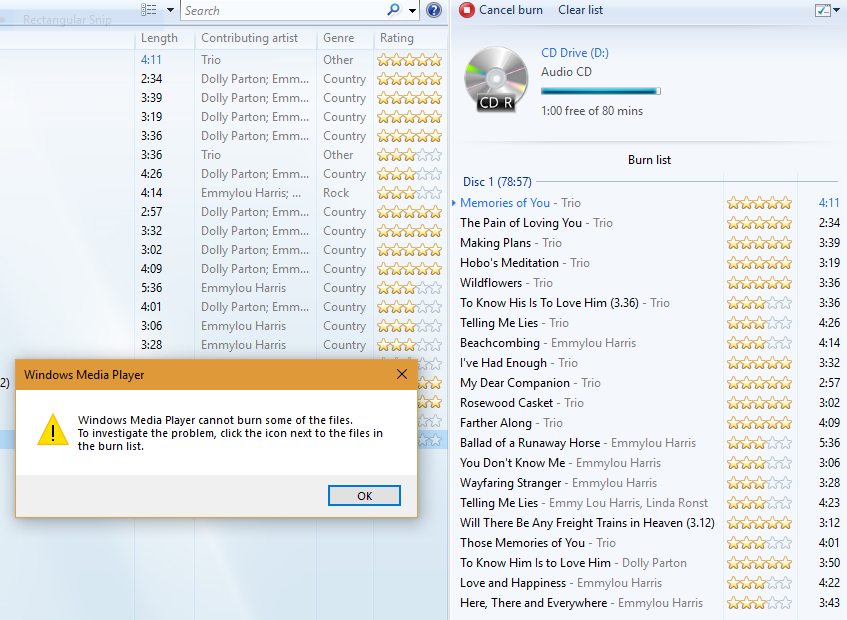 my wmp was burning complete albums now it is dividing the burn into disc1 disc2 disc3.  How... 15d9e880-7803-46ed-aa50-0f2c3cc293dc?upload=true.png