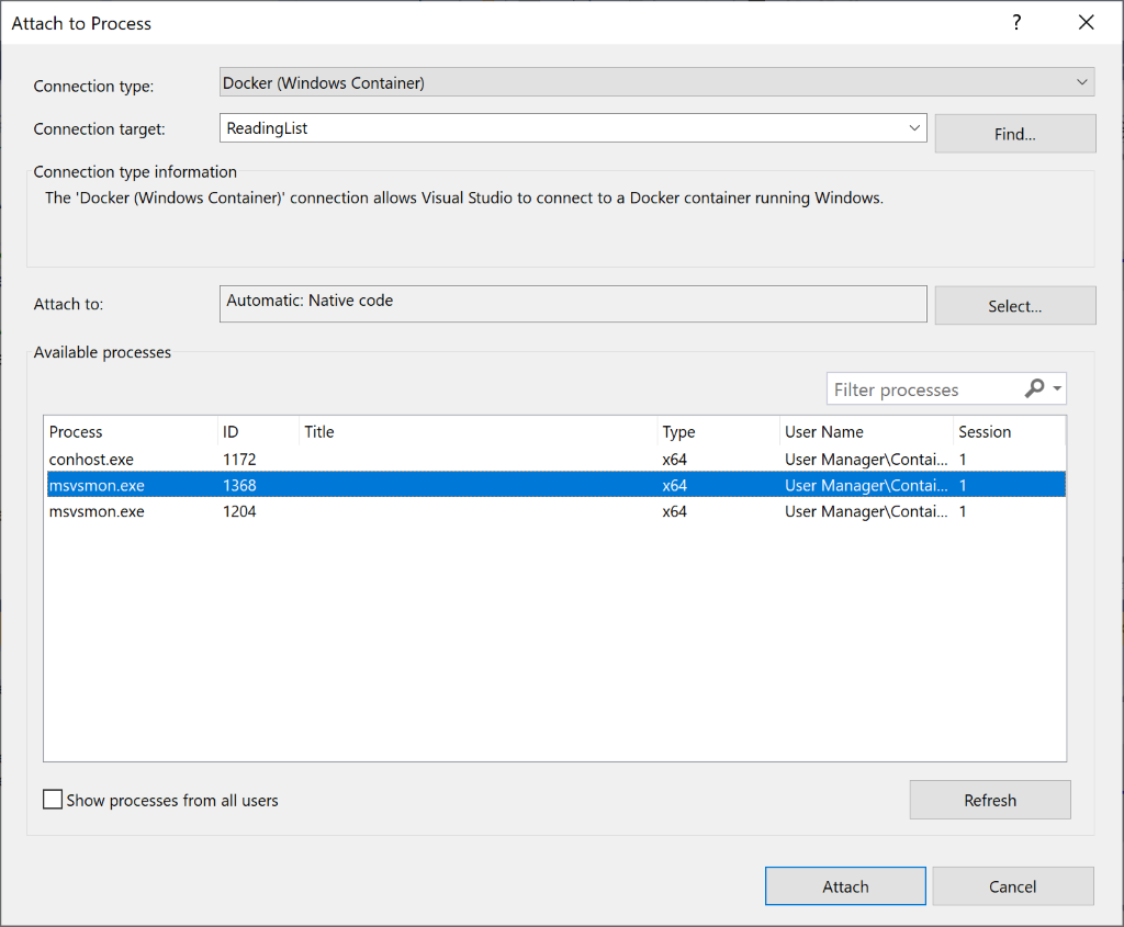 Visual Studio 2019 version 16.5 is now available 165GADockerWindow.png
