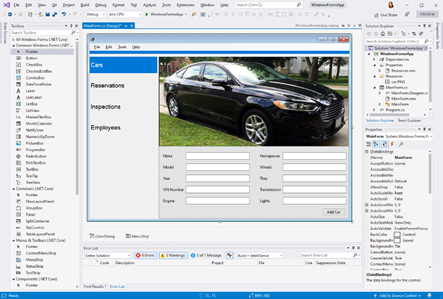 New Visual Studio 2019 v16.7 and v16.8 Preview 1 released 166GAWinFormsDesigner.png