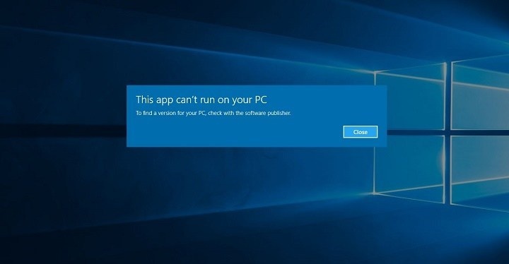 How to solve this error "apps can't run on your pc" 16a12cb3-6911-4ece-aaed-07e6d8185da8?upload=true.jpg
