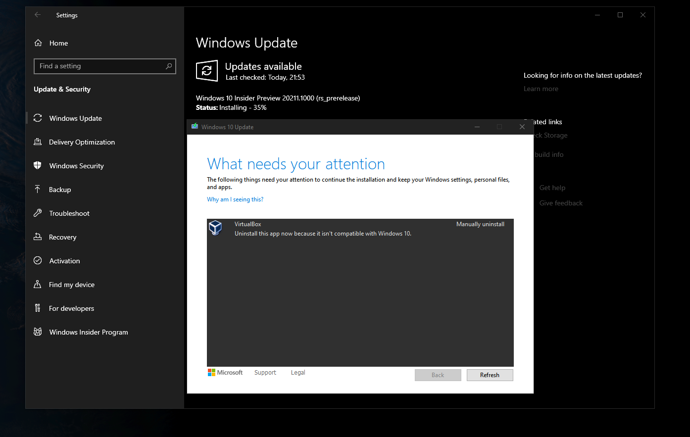 Cannot Update to build 20211 because VirtualBox refuses to uninstall 16f669cb-fc61-48ab-ac96-31e763a505f1?upload=true.png
