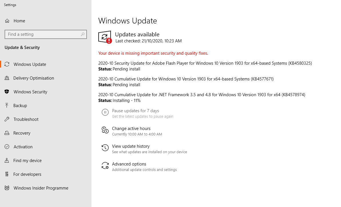 Windows has 3 pending updates that keep restarting 16f7170e-63d0-4890-92b9-d68e5738d66a?upload=true.png