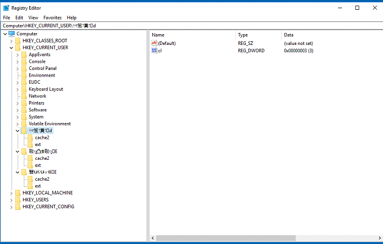 Win 11, Keyboard entries are slow to show or fast showing on screen and can be garbled 170140d1514640913t-garbled-registry-entries-garbledregistryentries.png