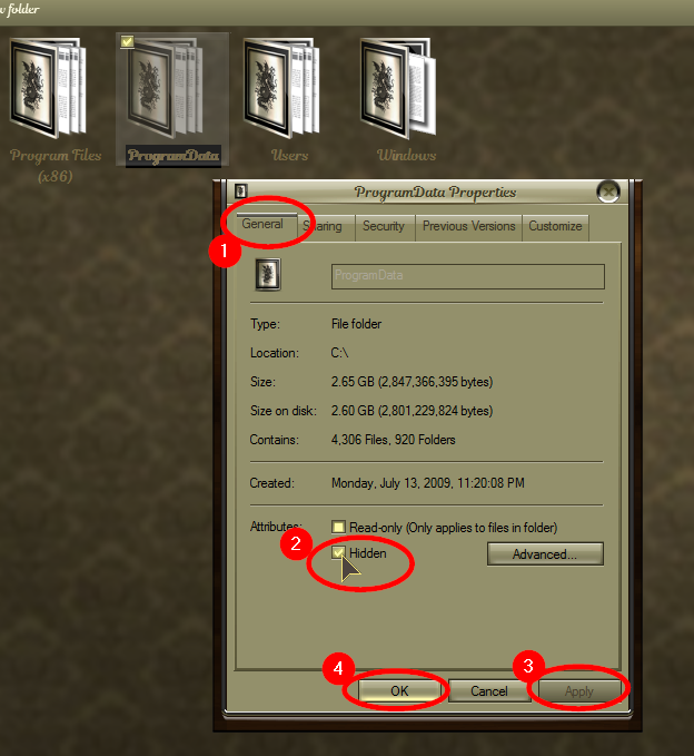 Found some hidden folders with random letters in ProgramData on C: 171898d1515625022t-programdata-folder-not-hidden-000134.png