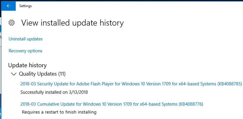 Persistent "Requires a restart to finish installing" after most updates 1753cf89-cf34-47cf-9cc5-a55f30b8d2b3?upload=true.jpg