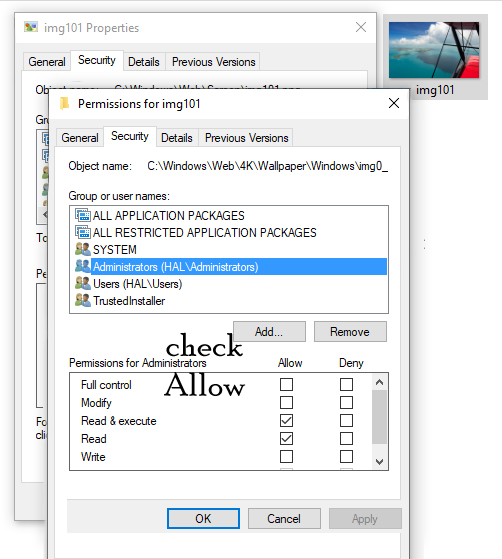 Windows 10 Home - Changing "TrustedInstaller" to "Administrator" to edit or remove items. 1786580f-0289-4421-9ec9-34262351857c?upload=true.jpg