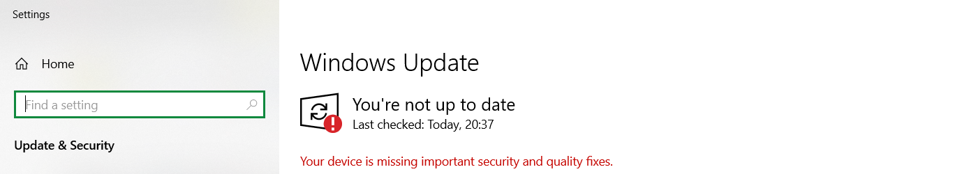Windows 10 feature Update 1909 Your device is missing important security and quality fixes 17986e5e-2154-487d-ac67-8c0f89e8cb40?upload=true.png
