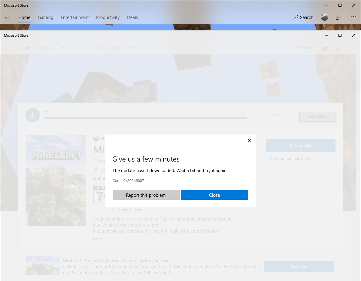 Minecraft Windows 10 Edition Unable to download 1827407c-4a63-4a4e-9d4b-d343dece6fe2?upload=true.png