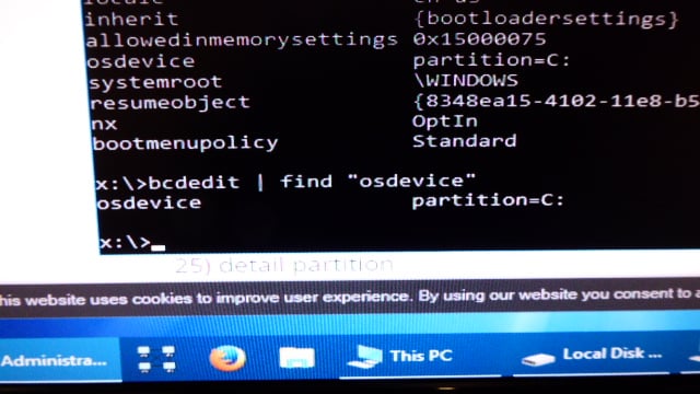 Computer has a black screen before login and the mouse cursor keeps reloading, nothing... 184866d1523799696t-black-screen-mouse-cursor-continual-repair-loops-bcdeditfindosdevice.jpg