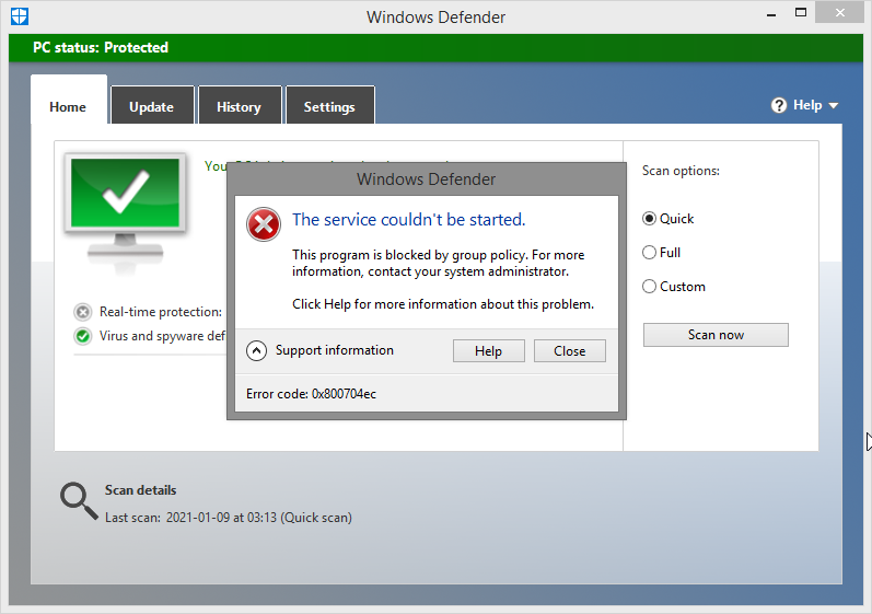 Cannot get Windows Defender to turn on its virus and spyware protection 18820e11-2abf-4723-90b8-2ac48f7fd7c6?upload=true.png