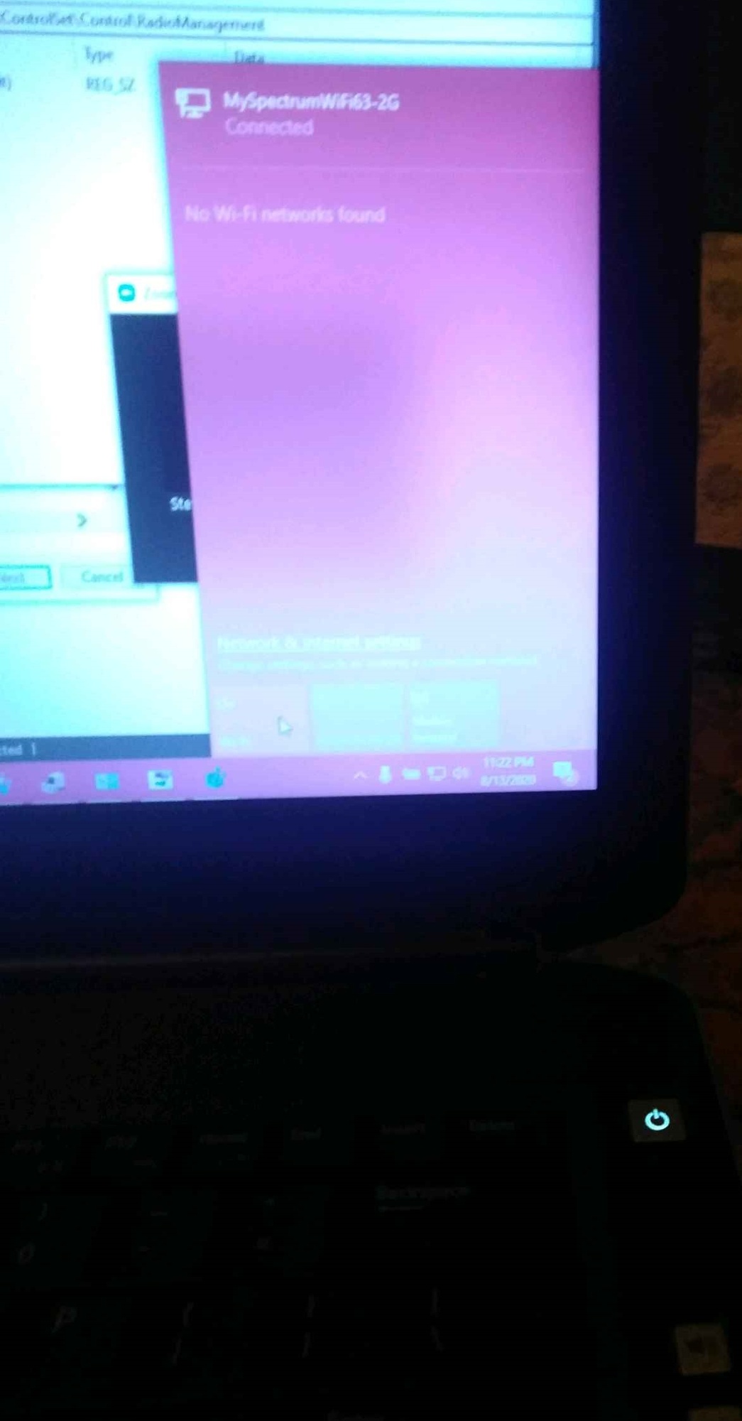 Laptop WiFi just turned off, will not let me turn it back on, says no WiFi networks found 18a274a2-fb50-45a4-9d6d-0a28fe3eb7d7?upload=true.jpg
