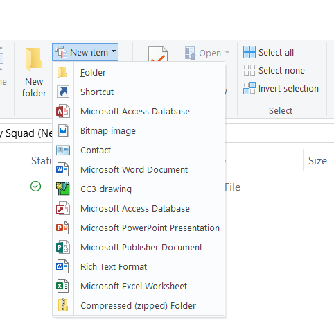 File Explorer: "New >" menu doesn't include "New Text Document" - how do I fix? 19214182-b72c-4a43-ba14-d11073677af0?upload=true.png