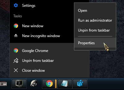 Add shortcut to taskbar that includes parameters, I want to start a particular Access... 192690d1529274792t-parameters-not-working-items-pinned-taskbar-000824.png