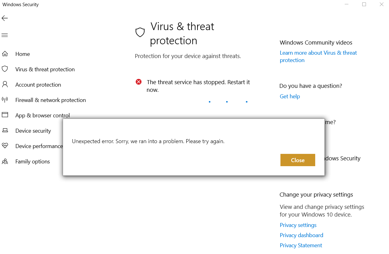 Unable to restart pc after threat has been removed by windows security. 19407106-9e09-4a8a-9c98-c9a614f968fd?upload=true.png
