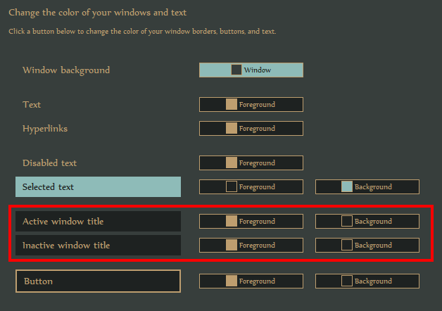 Classic ugly Title bar and borders in newer Windows 10 & 11 199382d1534301596t-title-bar-border-color-high-contrast-000375.png